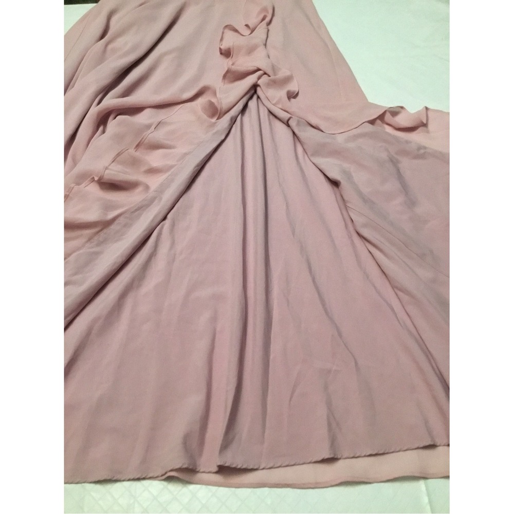 Astr Soft Pink Ruffle Wrap Maxi Dress Spaghetti Strap Size L Like New - Picture 11 of 11